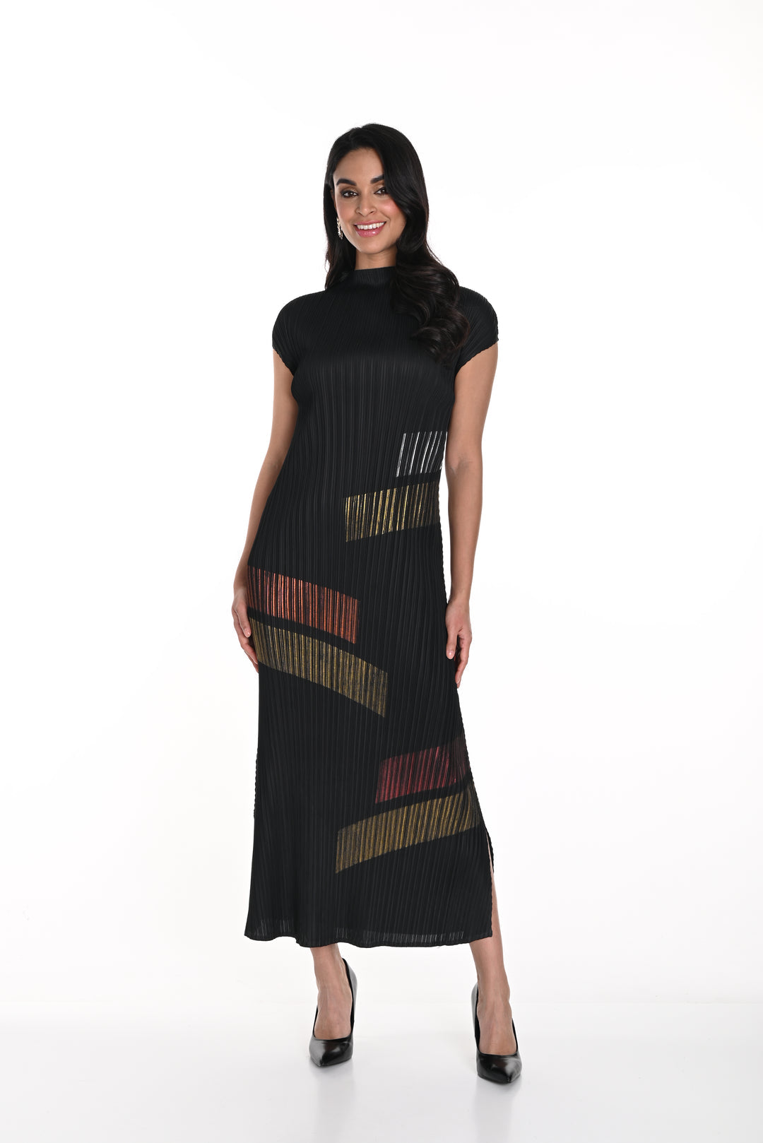 Frank Lyman - Black and Gold Sheath Dress