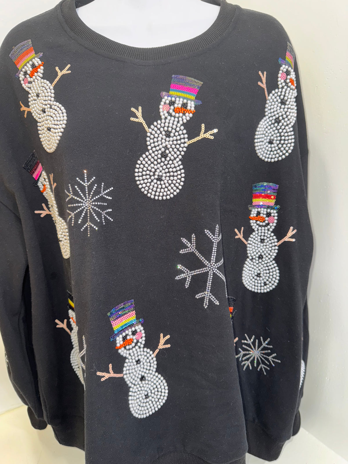 Queen of Sparkles-Snowman Sweatshirt