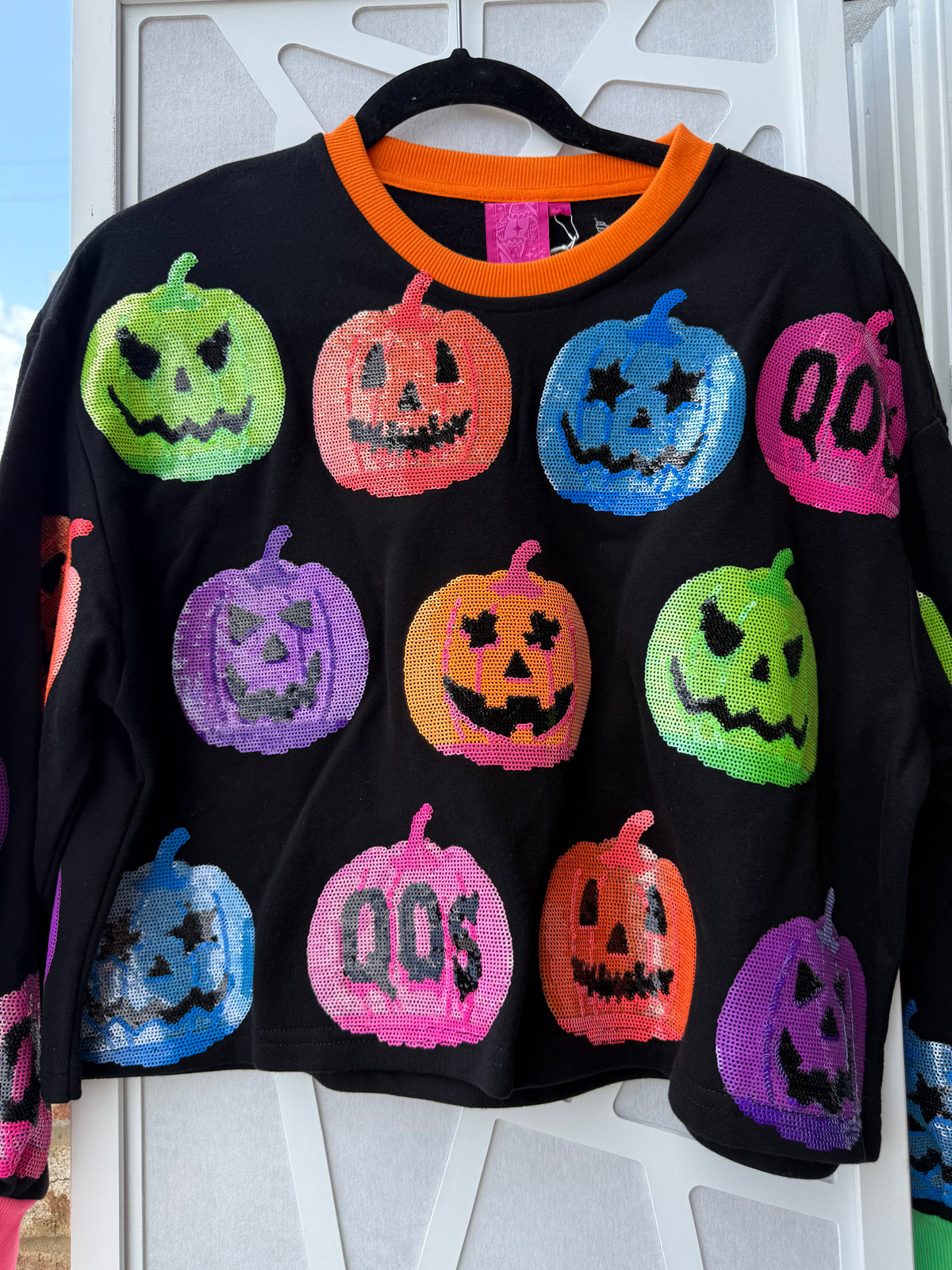 Queen of Sparkles-Multi Pumpkin Sweatshirt