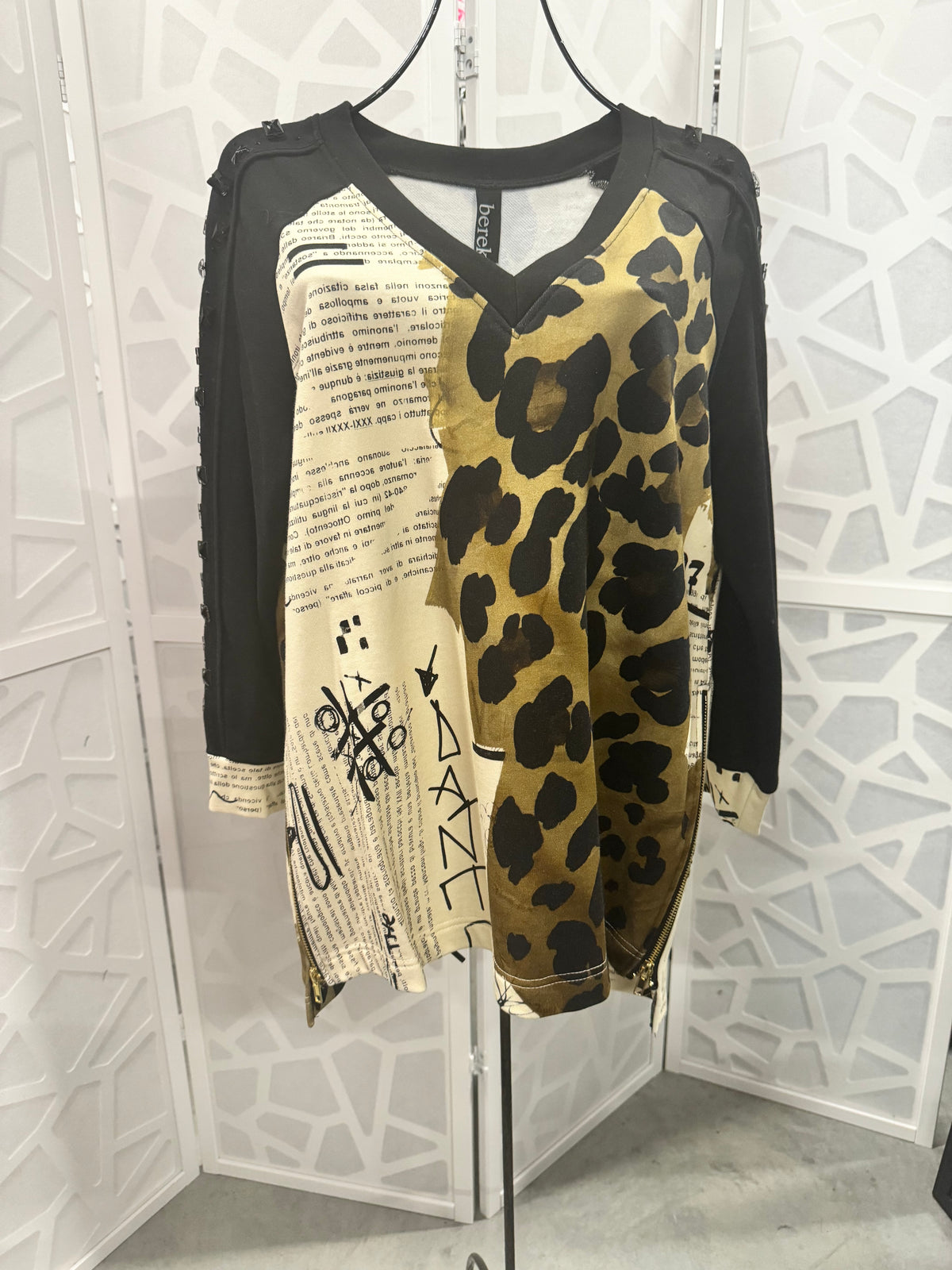 Berek-Cheetah Print Text Tunic Dress