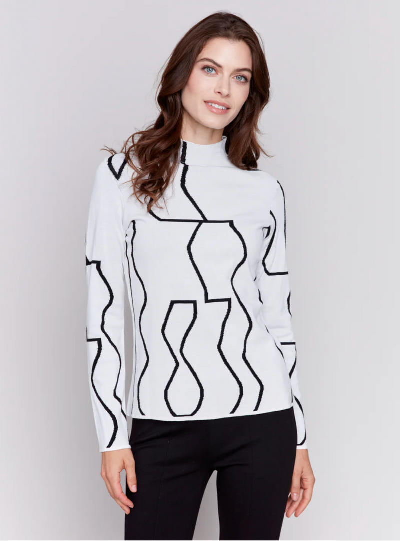 Charlie B jacquard sweater