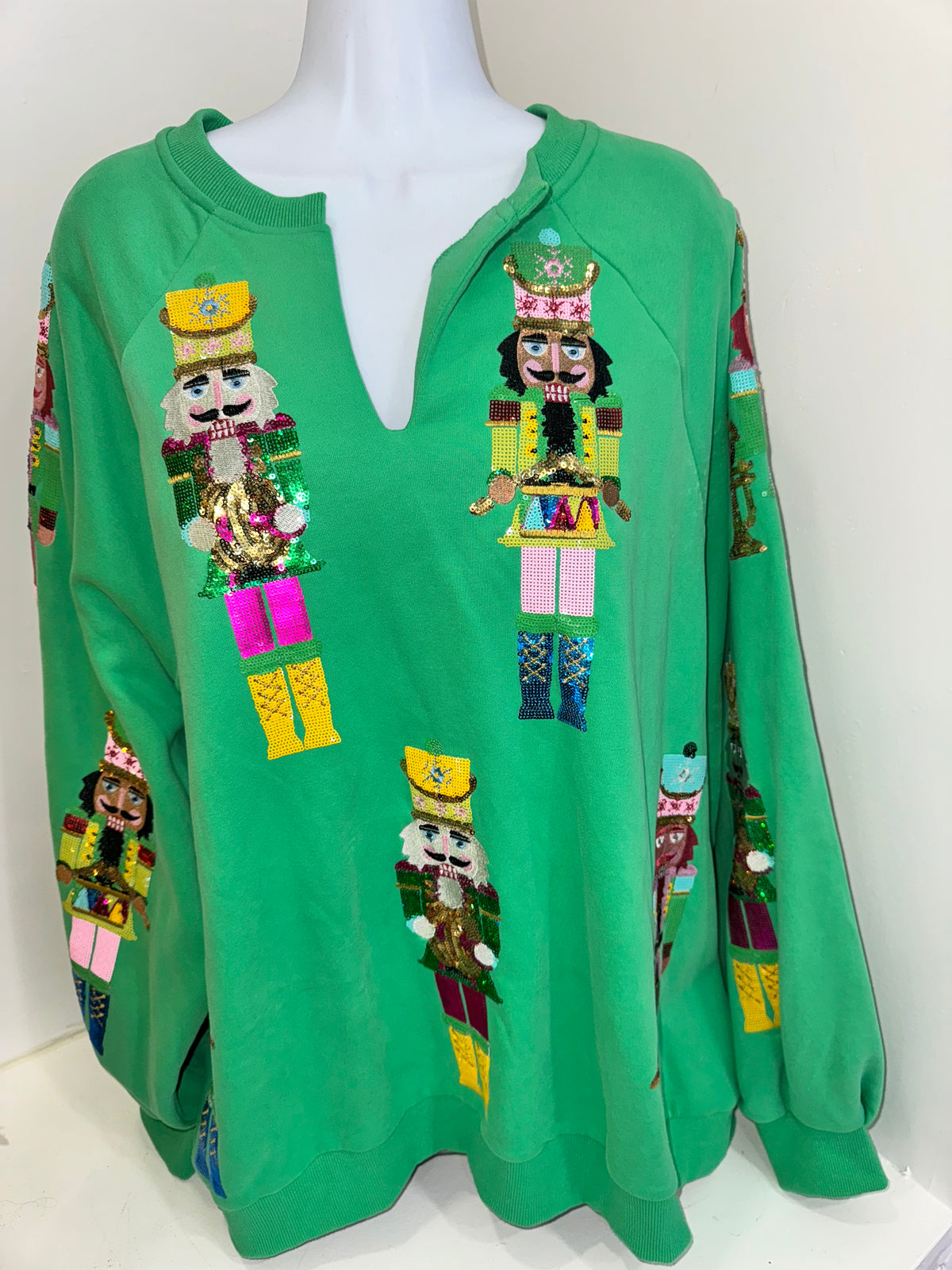 Queen of Sparkle - Green Nutcracker oversized Sweatshirt