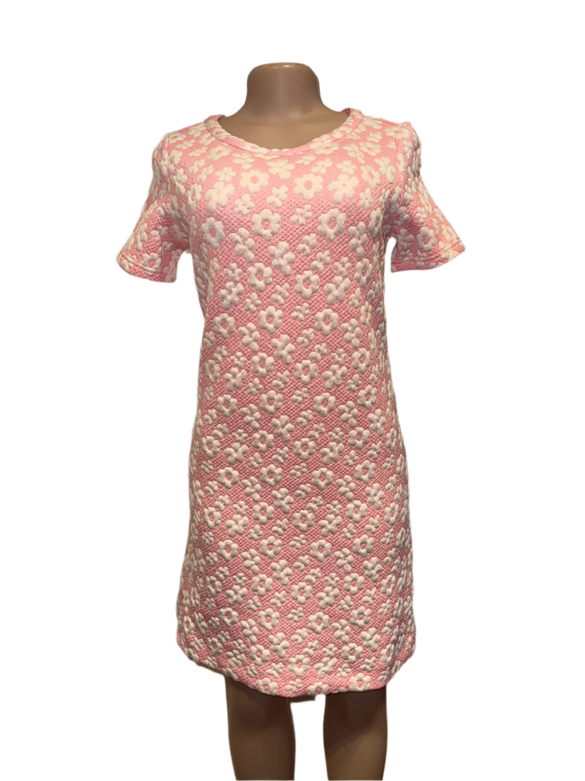 Tyler Böe - Pink Textured Dress with Daisies