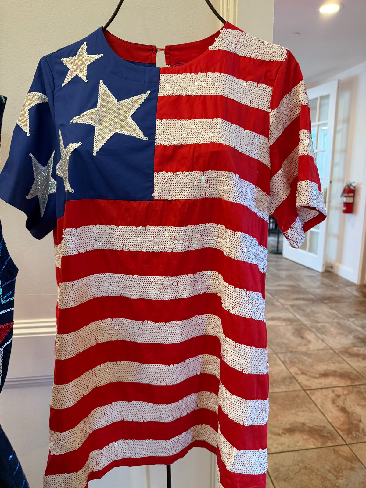Queen of Sparkles - American Flag Mini Dress