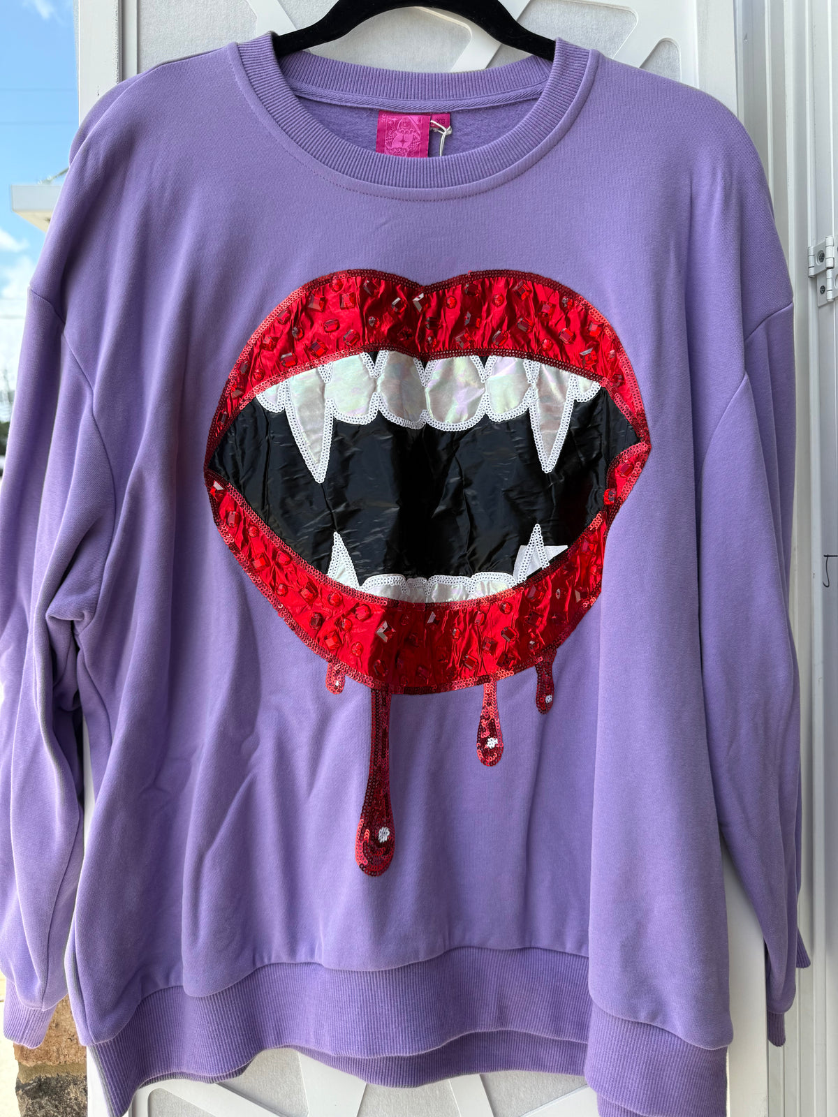 Queen of Sparkles - Horror Lips Sweatshirt