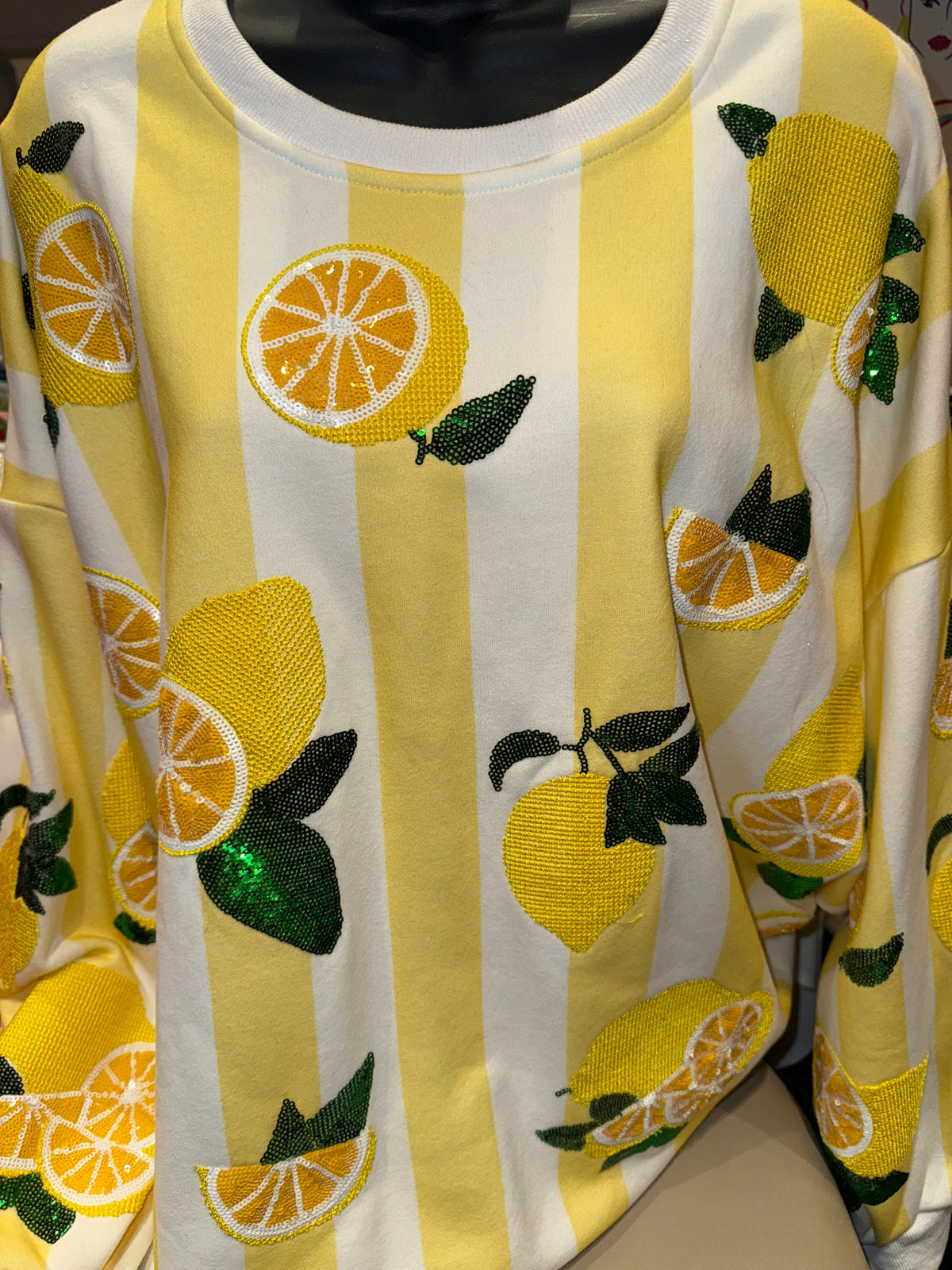 Queen of Sparkles - Lemon Sweatshirt