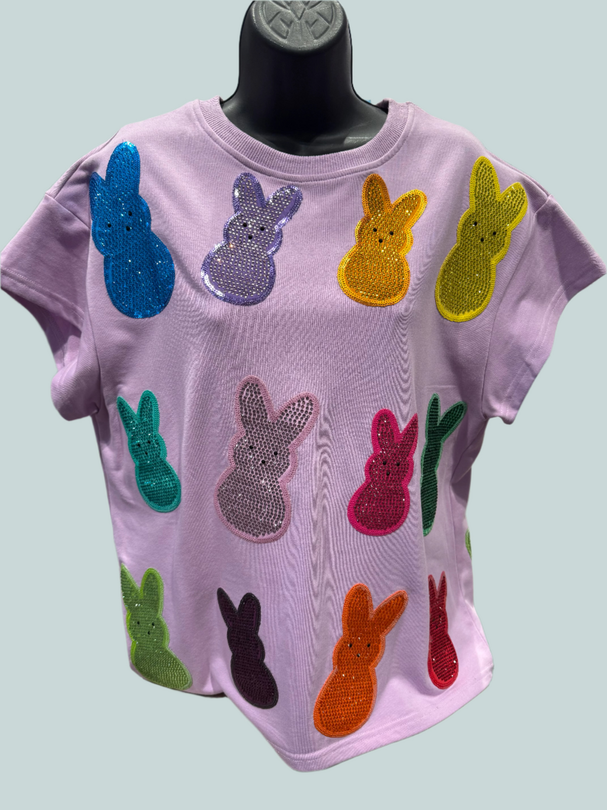 Queen of Sparkles-Purple Bunny Terry Top
