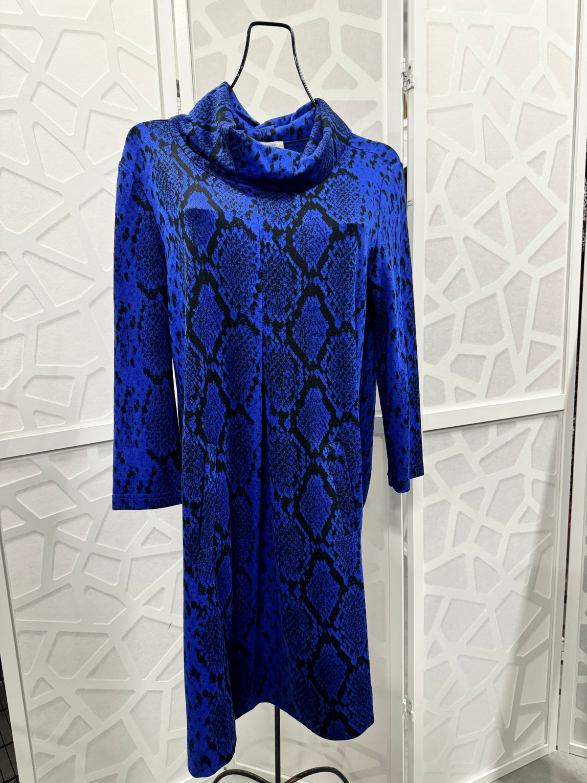 Tyler Boe - Cobalt Reptile Print Dress