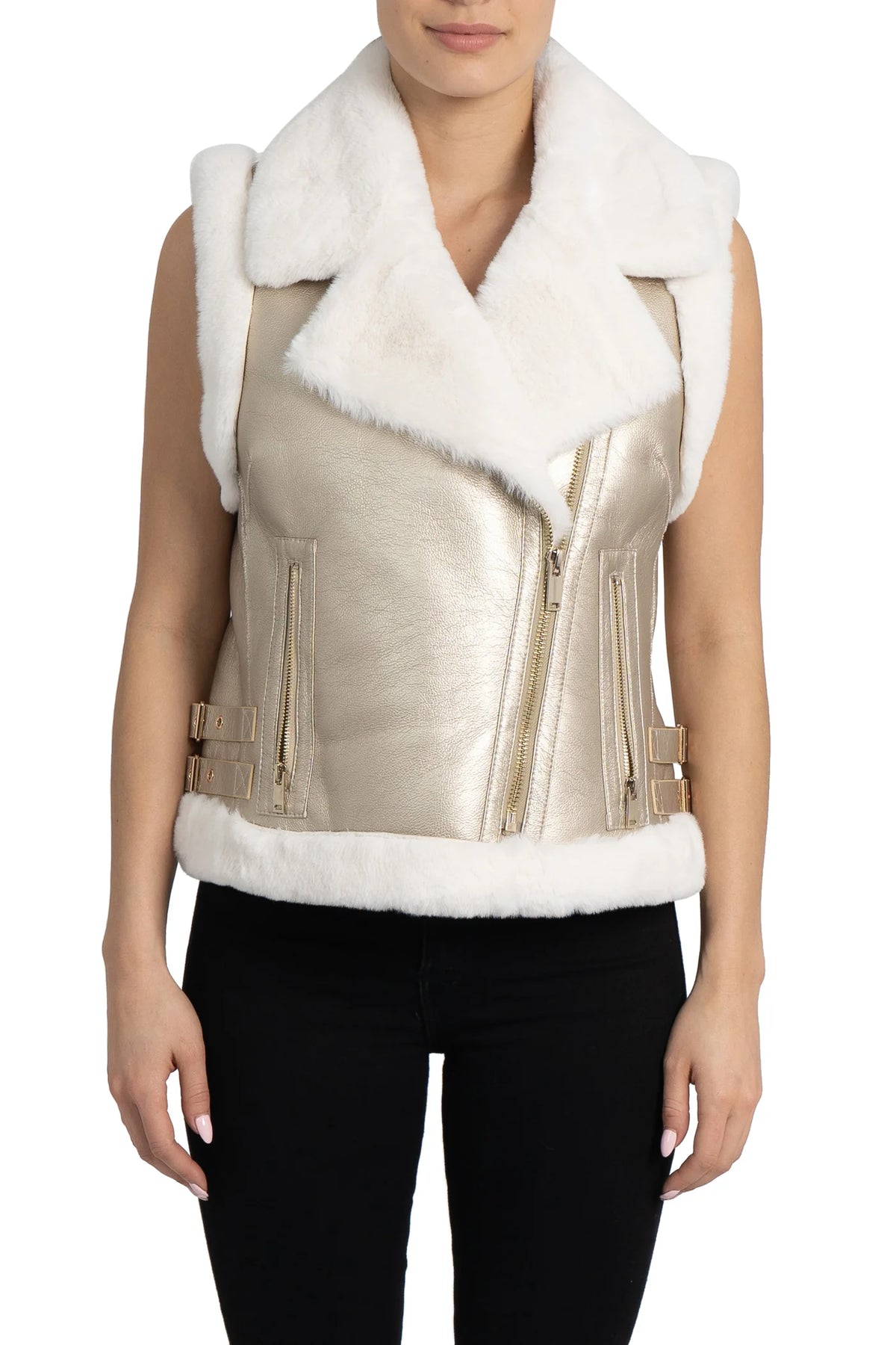 Love Token - Gold Moto Vest