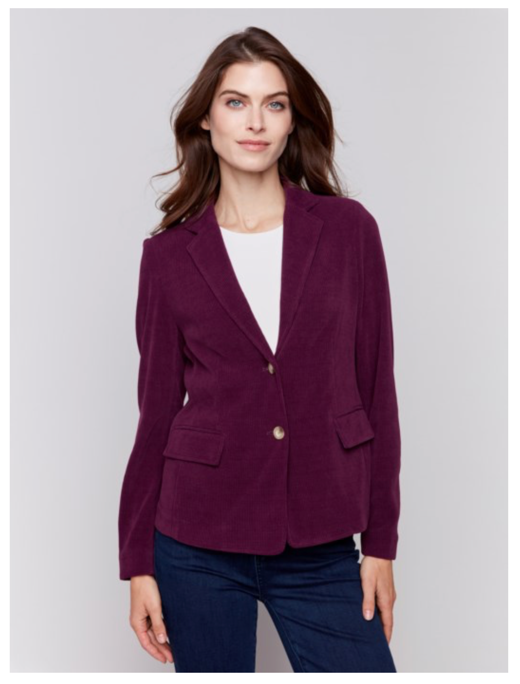 Charlie B - Mulberry Knit Corduroy Blazer