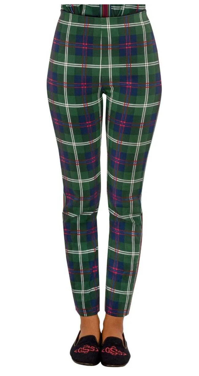 Gretchen Scott - Gripeless Pull on Pants - Middleton Green Plaid