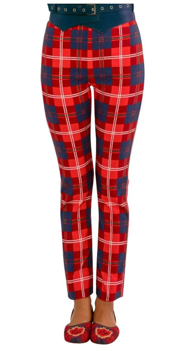 Gretchen Scott - Gripeless Pull on Pants - Middleton Red Plaid