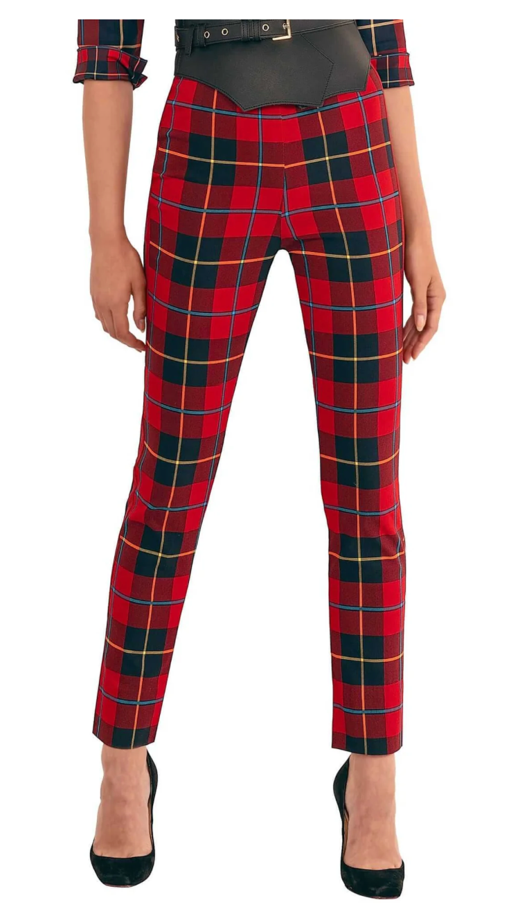 Gretchen Scott - Pull on Pants - Red Plaidly Cooper