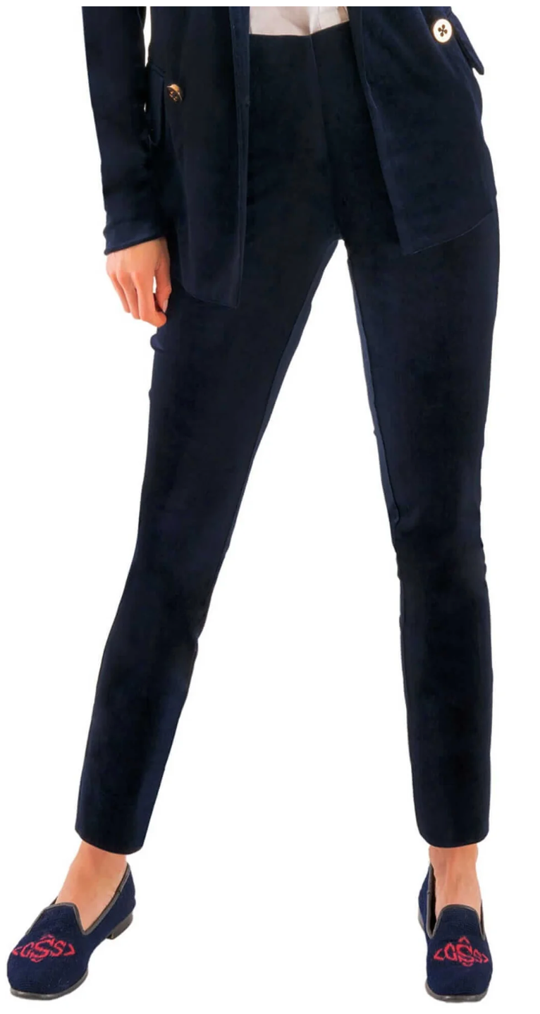 Gretchen Scott - Gripeless Pull on Pants - Silky Velvet - Navy