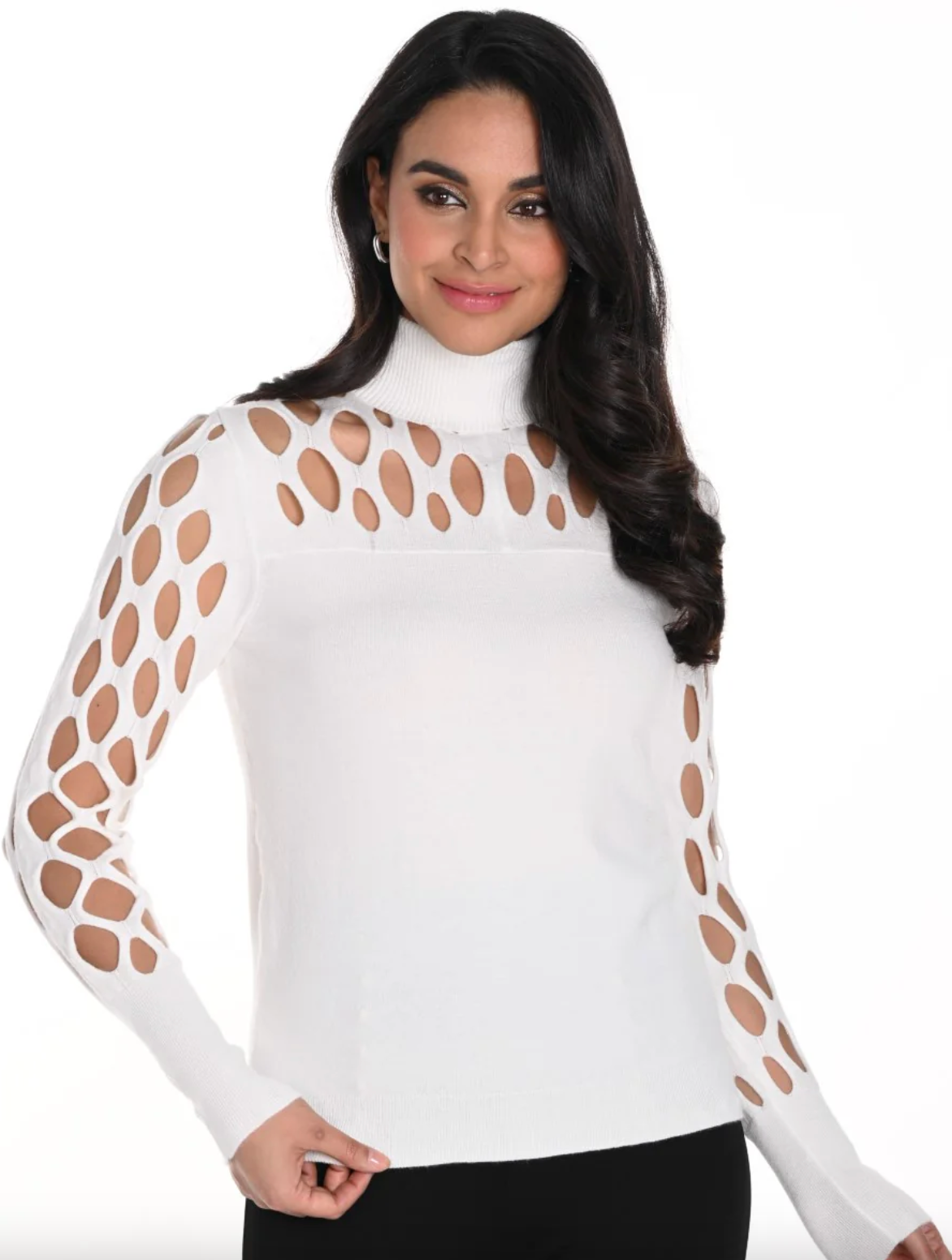 Frank Lyman - White Cutout Sweater