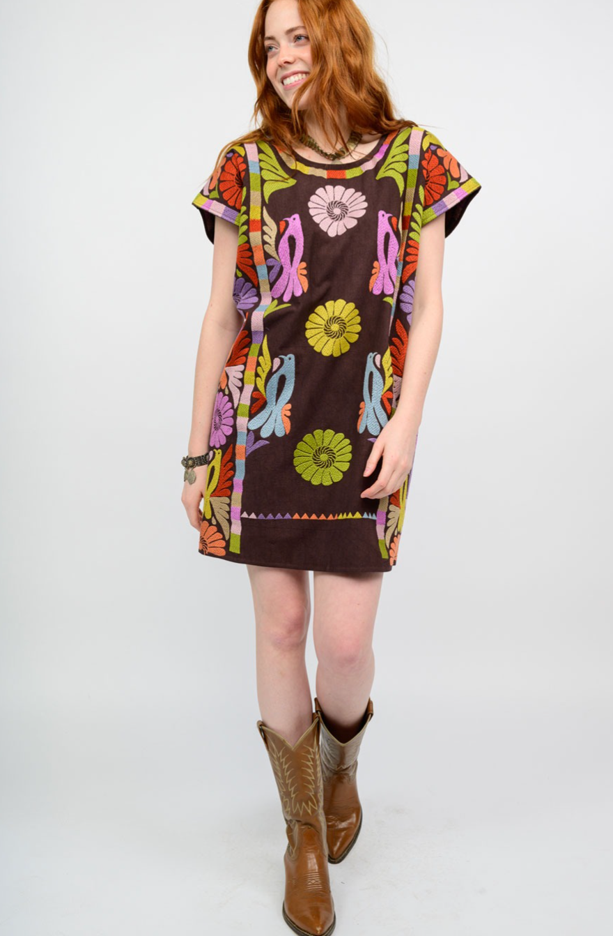 Sister Mary - Brown Partridge Mini Dress